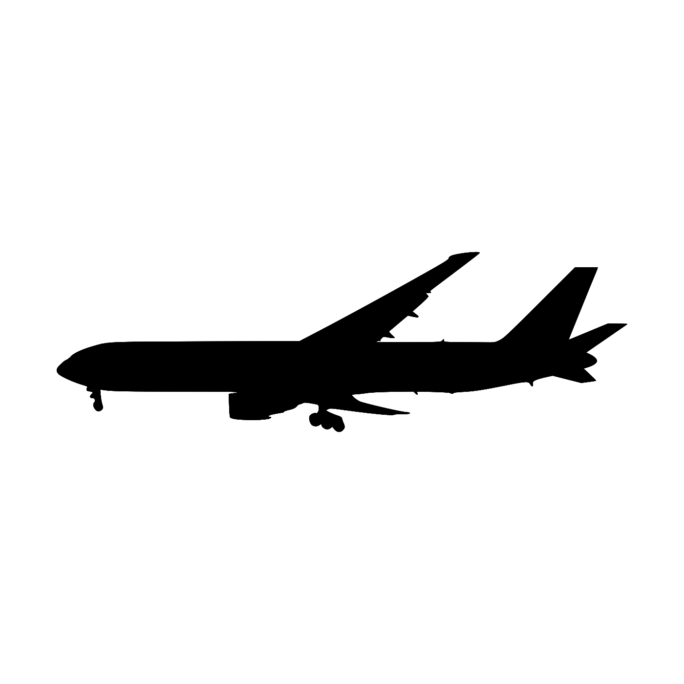 Airplane Wall Art — Boeing 777 Line Silhouette | 2 Sizes