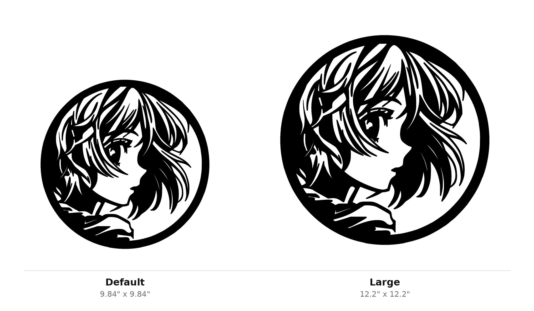 Anime Girl Face Wall Art