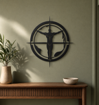 Atlas Wall Art — Compass & World Map Silhouette | 2 Sizes