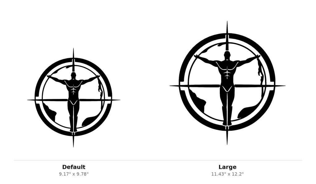 Atlas Wall Art — Compass & World Map Silhouette | 2 Sizes
