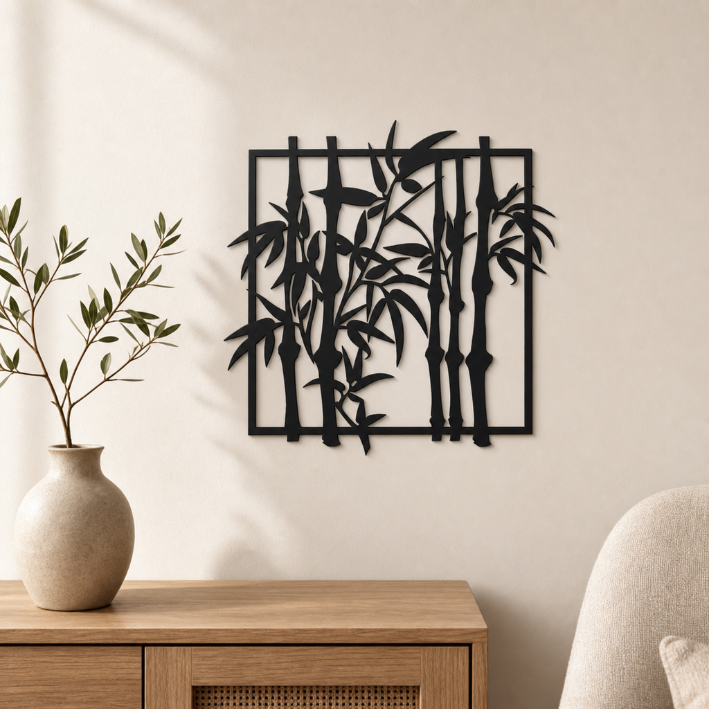 Bamboo Wall Art — Zen Botanical Silhouette | 2 Sizes