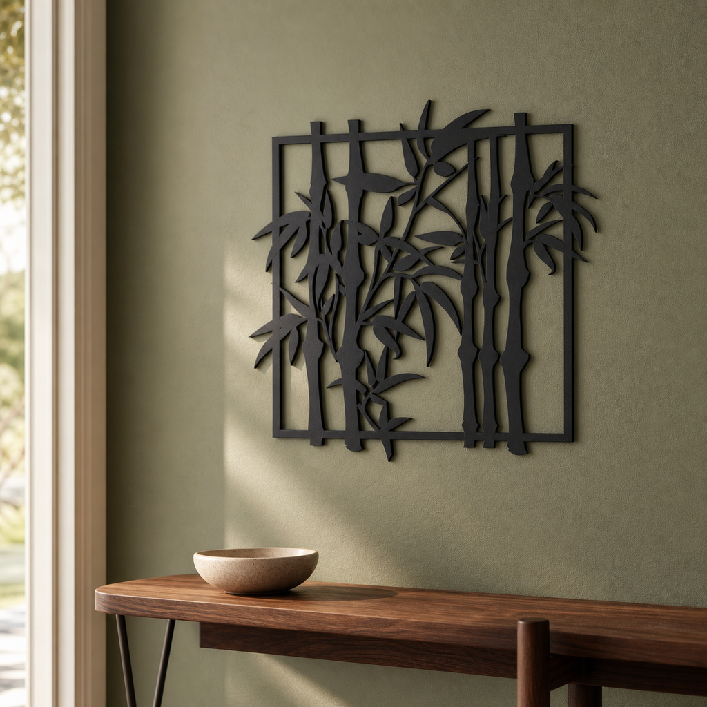 Bamboo Wall Art — Zen Botanical Silhouette | 2 Sizes
