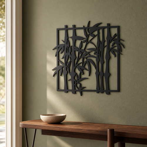 Bamboo Wall Art — Zen Botanical Silhouette | 2 Sizes