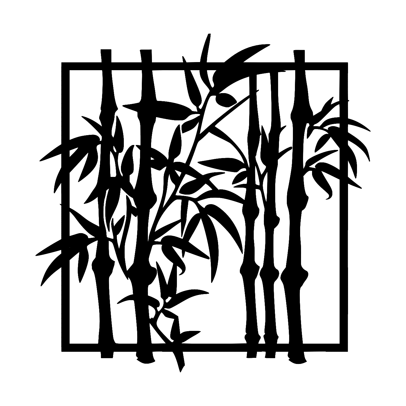 Bamboo Wall Art — Zen Botanical Silhouette | 2 Sizes