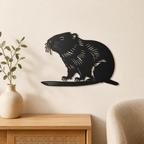 Beaver Wall Art — Detailed Wildlife Silhouette | 2 Sizes