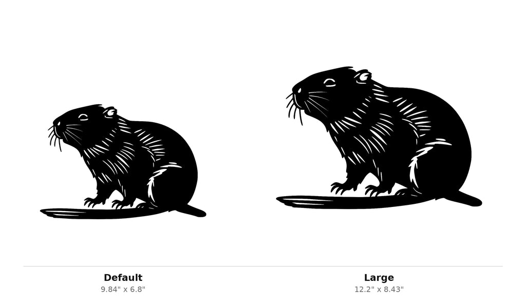 Beaver Wall Art — Detailed Wildlife Silhouette | 2 Sizes