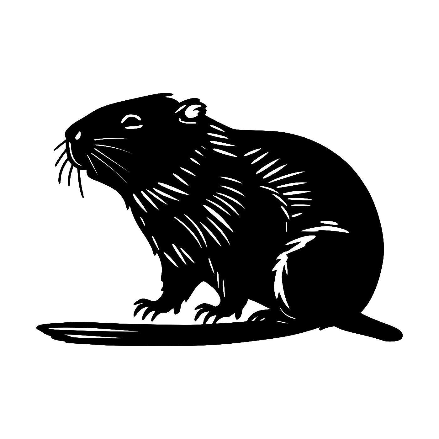 Beaver Wall Art — Detailed Wildlife Silhouette | 2 Sizes