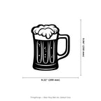 Beer Mug Wall Art — Frothy Pint Silhouette | 2 Sizes