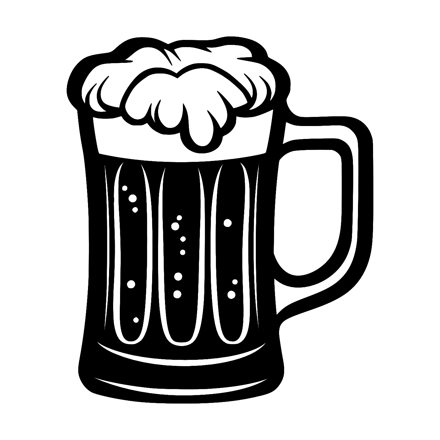 Beer Mug Wall Art — Frothy Pint Silhouette | 2 Sizes