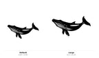 Blue Whale Wall Art — Diving Whale Silhouette | 2 Sizes