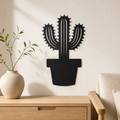 Potted Cactus Wall Art — Saguaro Silhouette | 2 Sizes
