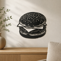 Cheeseburger Wall Art — Retro Diner Silhouette | 2 Sizes