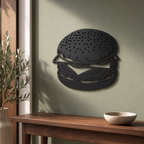 Cheeseburger Wall Art — Retro Diner Silhouette | 2 Sizes