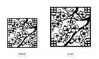 Cherry Blossoms Wall Art — Framed Blossom Branch Silhouette | 2 Sizes