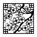 Cherry Blossoms Wall Art — Framed Blossom Branch Silhouette | 2 Sizes