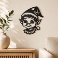 Christmas Elf Wall Art — Cute Elf Face Silhouette | 2 Sizes