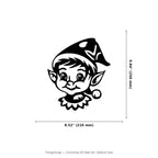 Christmas Elf Wall Art — Cute Elf Face Silhouette | 2 Sizes