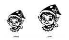 Christmas Elf Wall Art — Cute Elf Face Silhouette | 2 Sizes