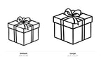 Christmas Present Wall Art — Wrapped Gift Box Line Silhouette | 2 Sizes