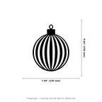 Christmas Tree Ball Wall Art — Giant Ornament Silhouette | 2 Sizes