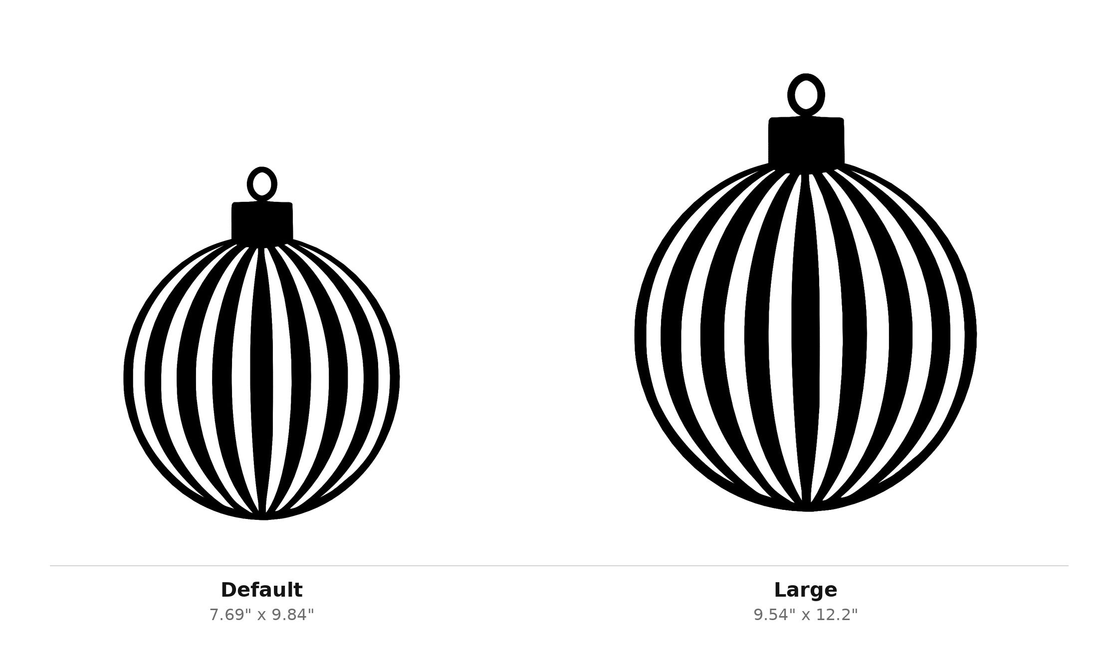 Christmas Tree Ball Wall Art — Giant Ornament Silhouette | 2 Sizes