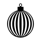 Christmas Tree Ball Wall Art — Giant Ornament Silhouette | 2 Sizes