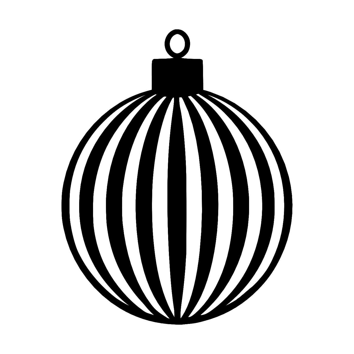 Christmas Tree Ball Wall Art — Giant Ornament Silhouette | 2 Sizes