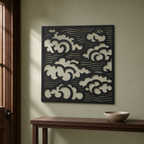 Clouds Wall Art — Japanese Wave & Cloud Panel | 2 Sizes