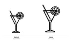 Cocktail Glass Wall Art — Martini Line Silhouette | 2 Sizes
