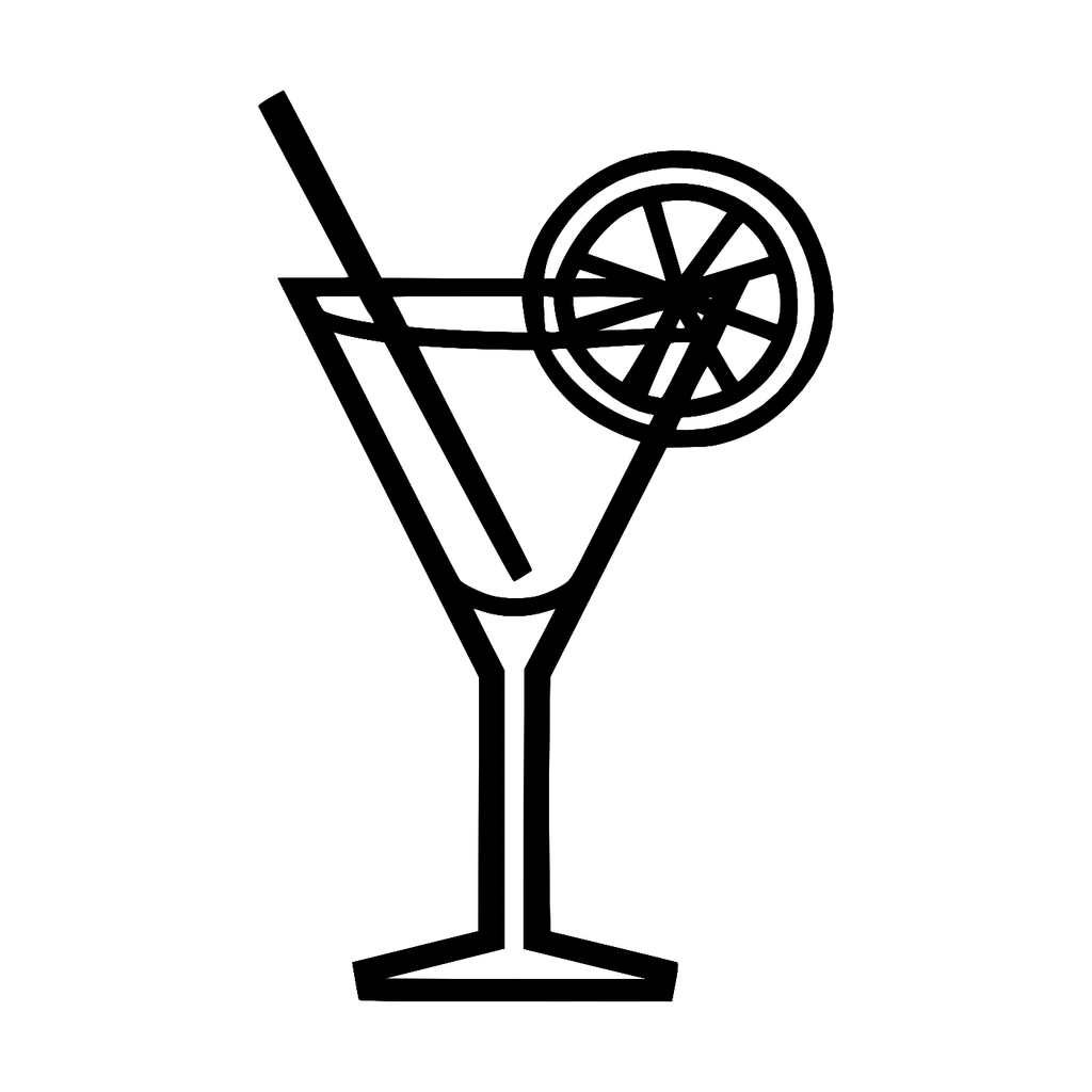 Cocktail Glass Wall Art — Martini Line Silhouette | 2 Sizes