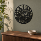 Coral Reef Wall Art — Circle Frame Ocean Scene | 2 Sizes