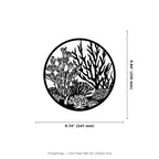 Coral Reef Wall Art — Circle Frame Ocean Scene | 2 Sizes