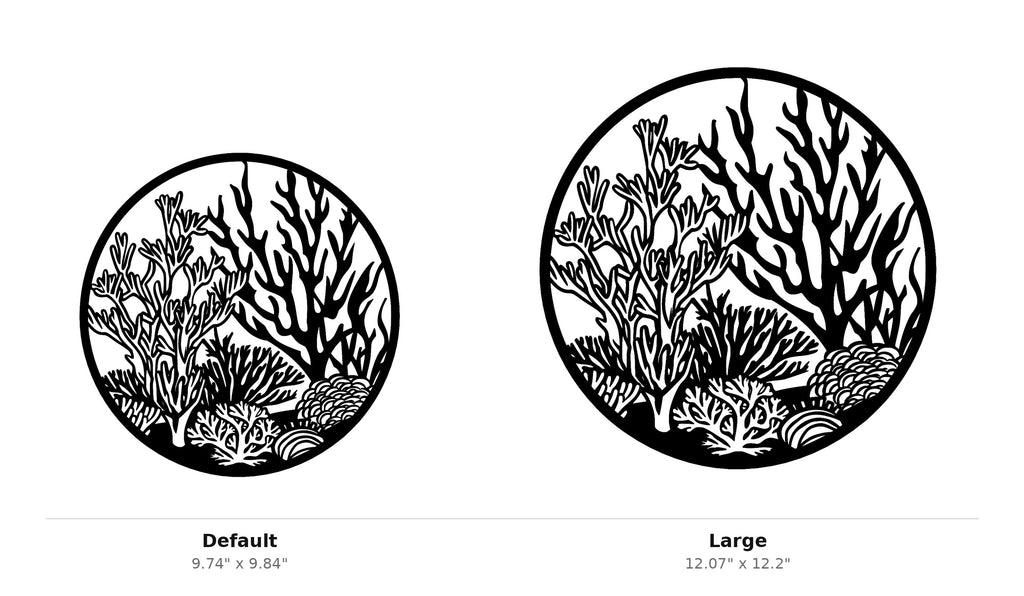 Coral Reef Wall Art — Circle Frame Ocean Scene | 2 Sizes