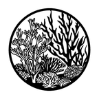 Coral Reef Wall Art — Circle Frame Ocean Scene | 2 Sizes