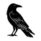 Crow Wall Art — Perched Raven Silhouette | 2 Sizes