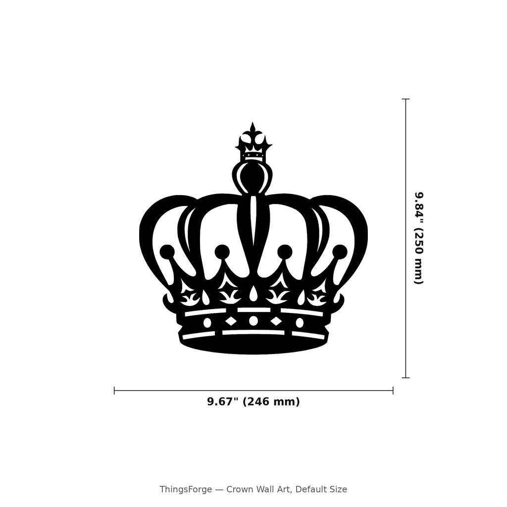 Crown Wall Art — Modern Line Art Royal Crown Silhouette