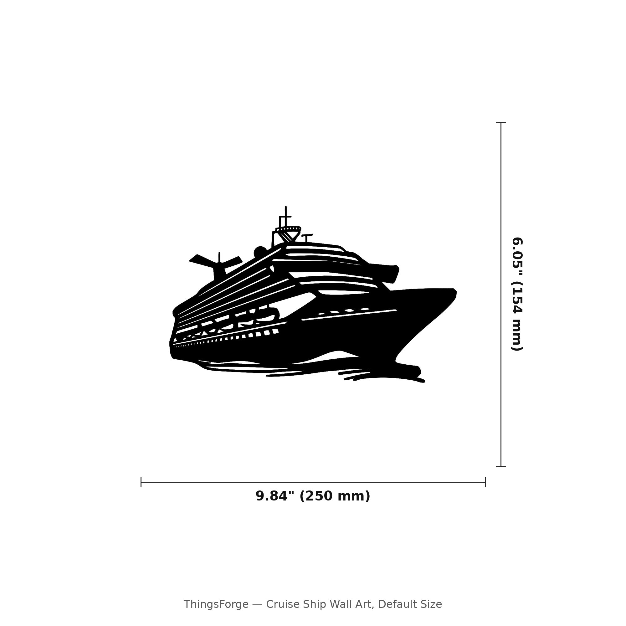 Cruise Ship Wall Art — Nautical Silhouette Decor