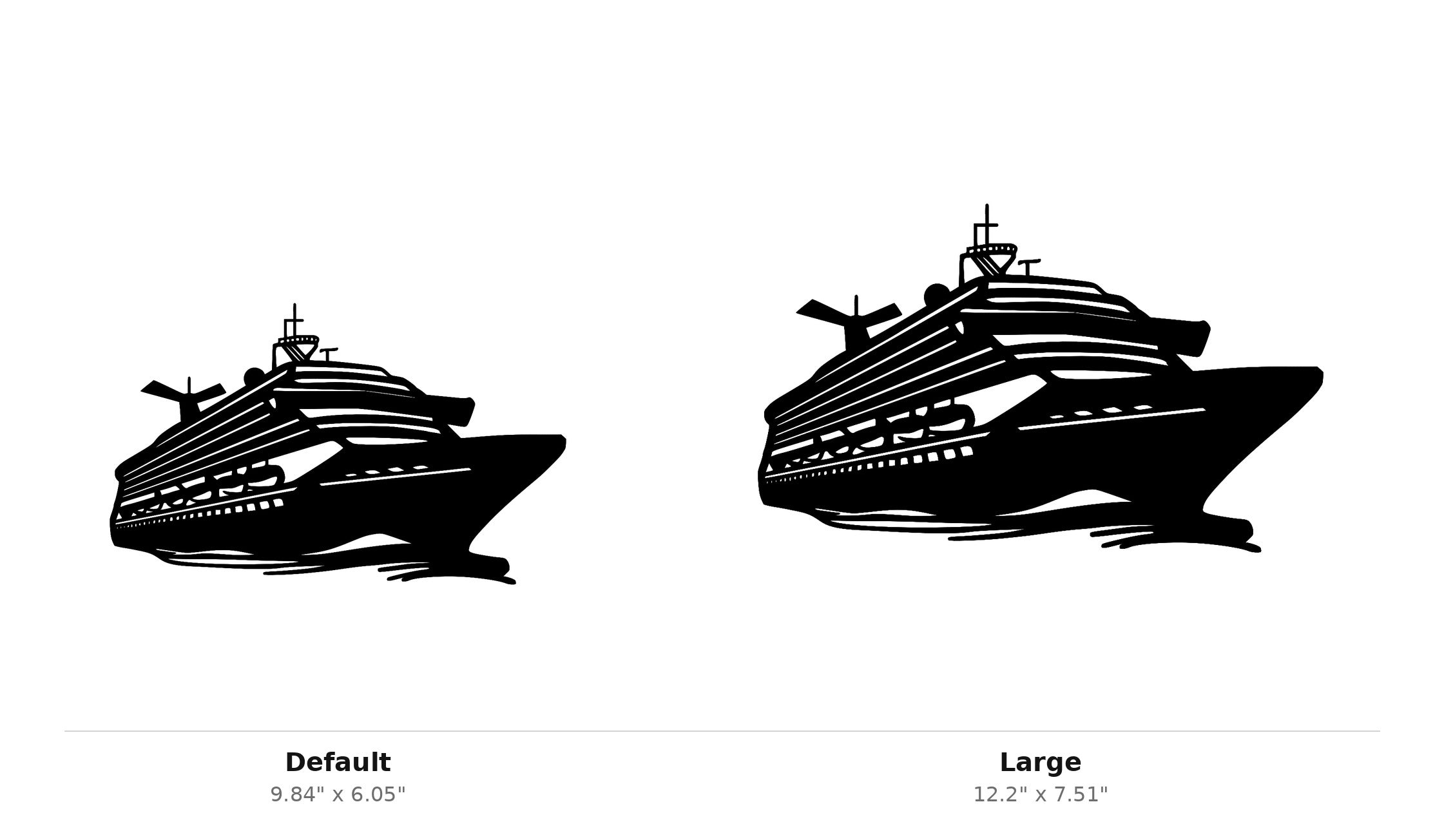 Cruise Ship Wall Art — Nautical Silhouette Decor