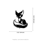 Cute Fox Wall Art — Stylized Sitting Fox Silhouette | 2 Sizes