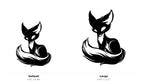 Cute Fox Wall Art — Stylized Sitting Fox Silhouette | 2 Sizes