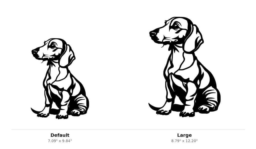 Dachshund Wall Art — Modern Line Art Wiener Dog Silhouette
