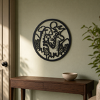 Dinosaurs Wall Art — Round Dino Scene Sign | Two Sizes, Four Colors