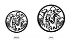Dinosaurs Wall Art — Round Dino Scene Sign | Two Sizes, Four Colors