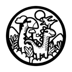 Dinosaurs Wall Art — Round Dino Scene Sign | Two Sizes, Four Colors