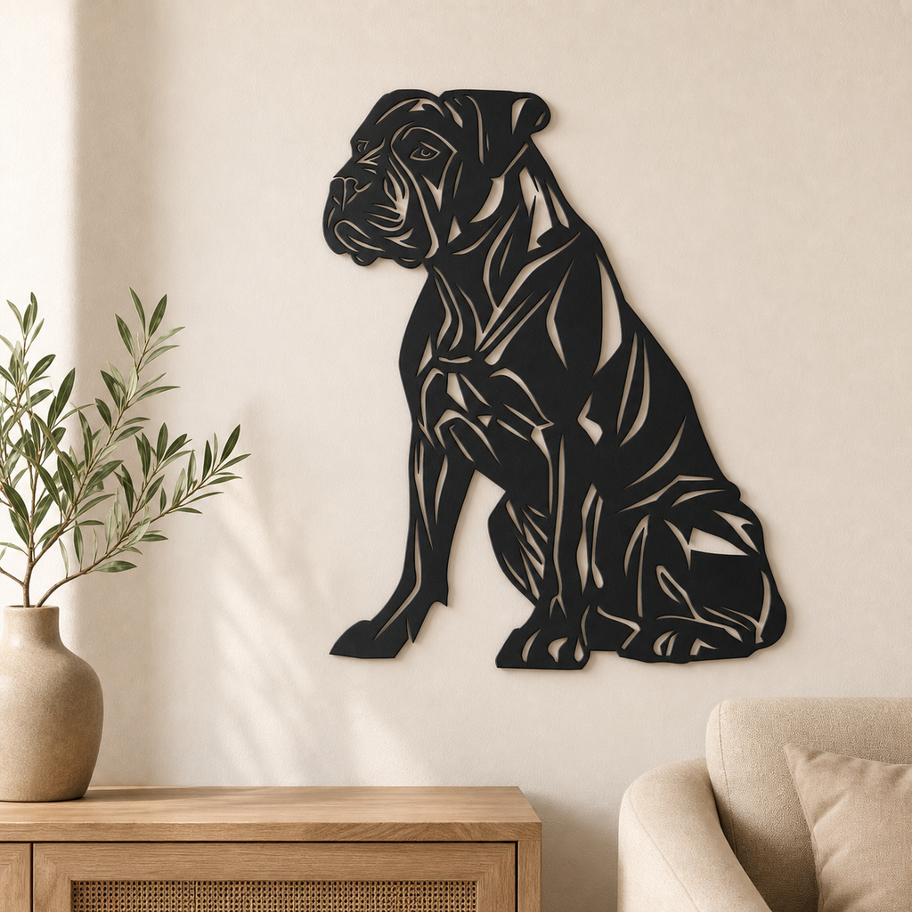 Cane Corso Italiano Wall Art — Geometric Dog Silhouette | 2 Sizes