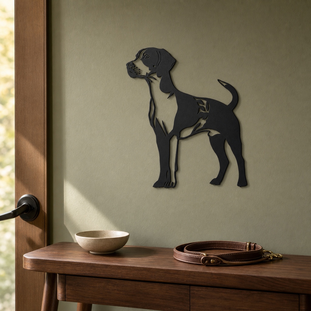 English Pointer Wall Art — Classic Pointing Stance Silhouette | 2 Sizes