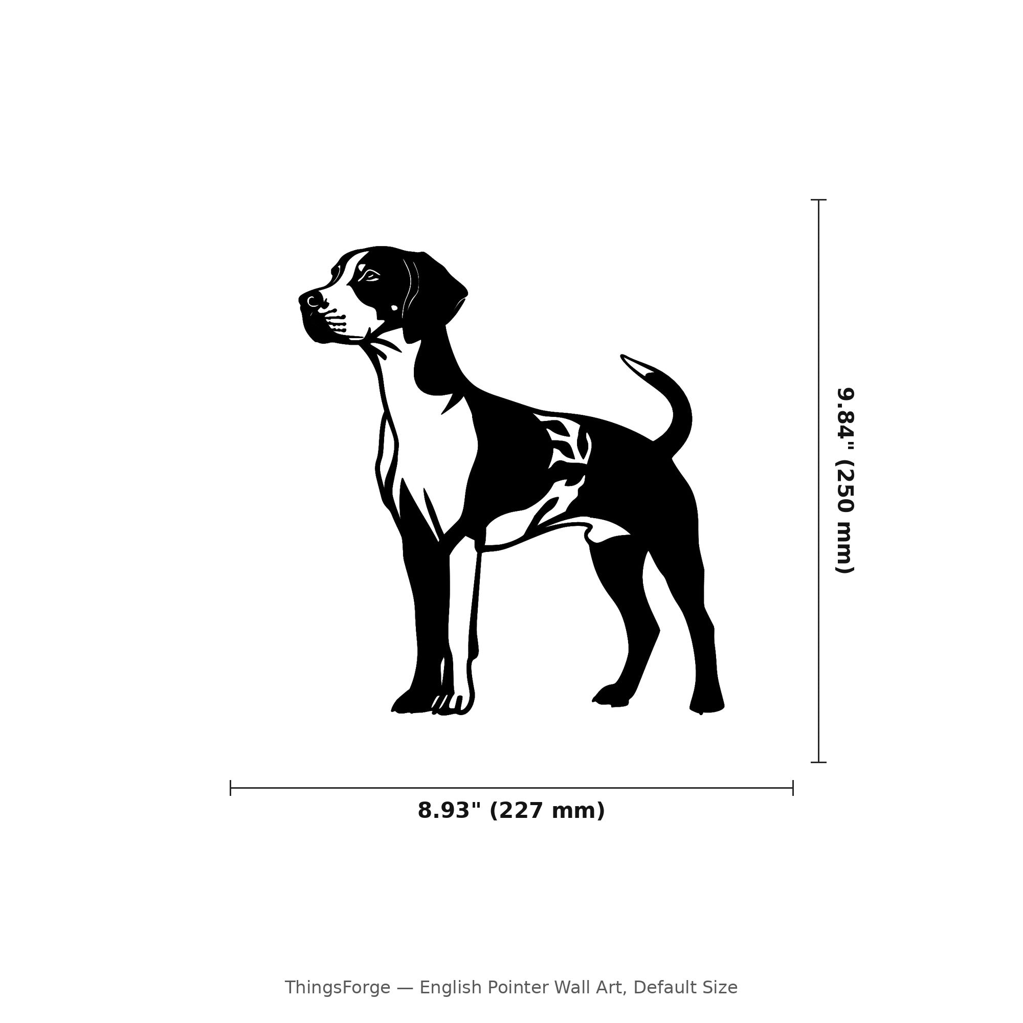 English Pointer Wall Art — Classic Pointing Stance Silhouette | 2 Sizes