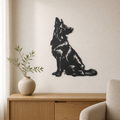 German Shepherd Wall Art — Detailed Dog Portrait Silhouette | 2 Sizes