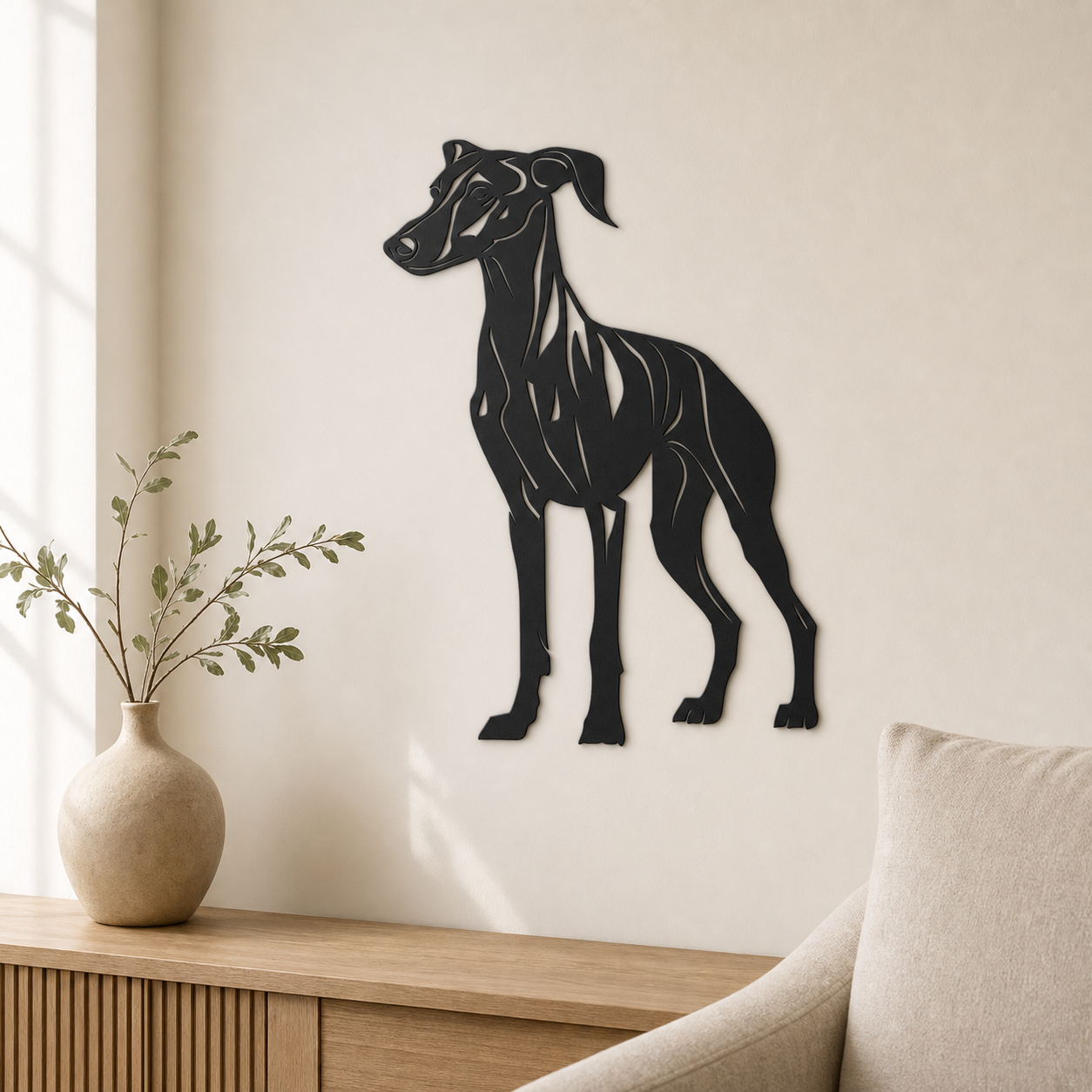 Italian Greyhound Wall Art — Standing Dog Silhouette | 2 Sizes