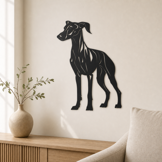 Italian Greyhound Wall Art — Standing Dog Silhouette | 2 Sizes